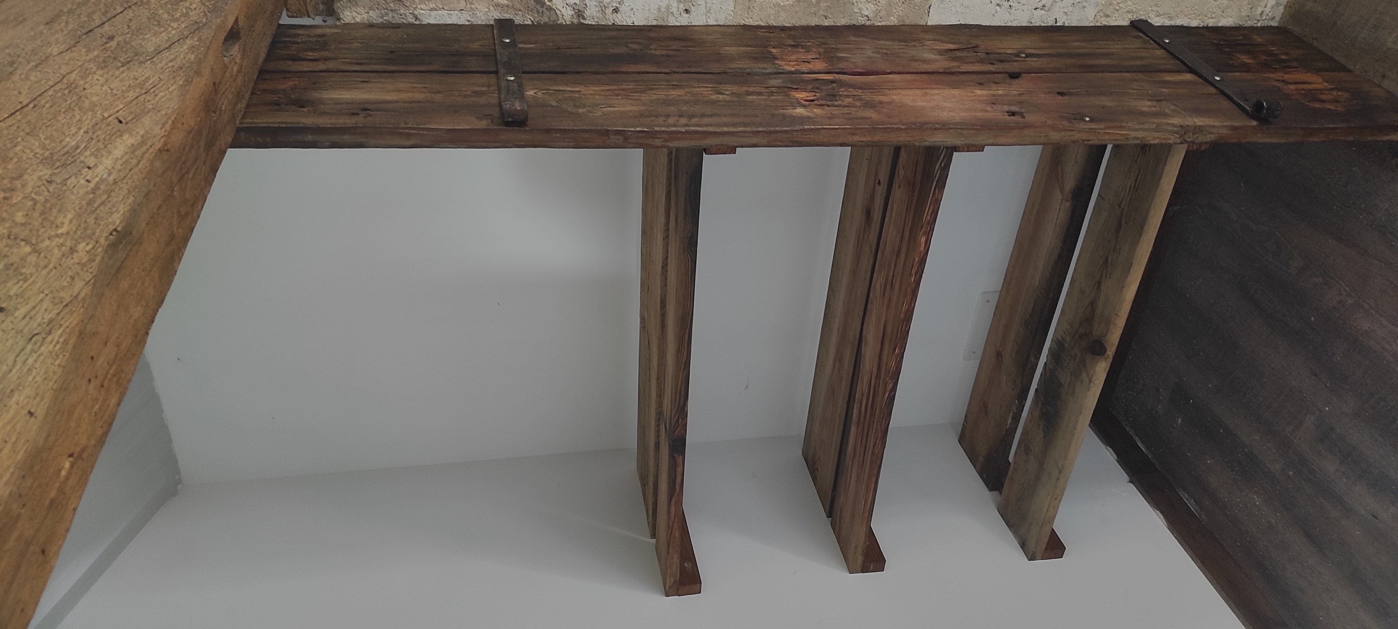 DIY - étagères avec vieux volet - planches rabotés